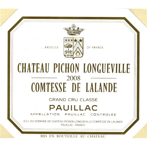 Comtesse de Lalande - Château Pichon Longueville - Pauillac 2008