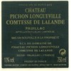 Comtesse de Lalande - Château Pichon Longueville - Pauillac 2012