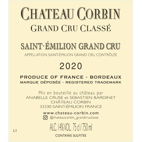 Corbin - Saint-Emilion Grand Cru 2020