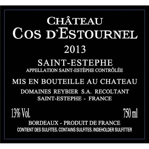 Cos d'Estournel - Saint-Estèphe 2013