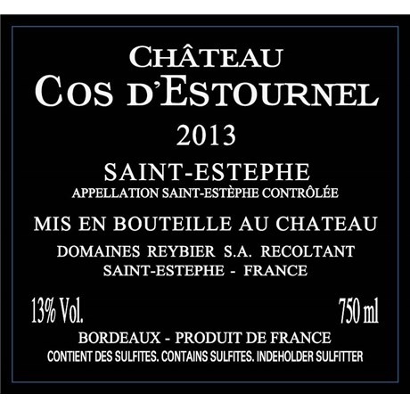 Cos d'Estournel - Saint-Estèphe 2013