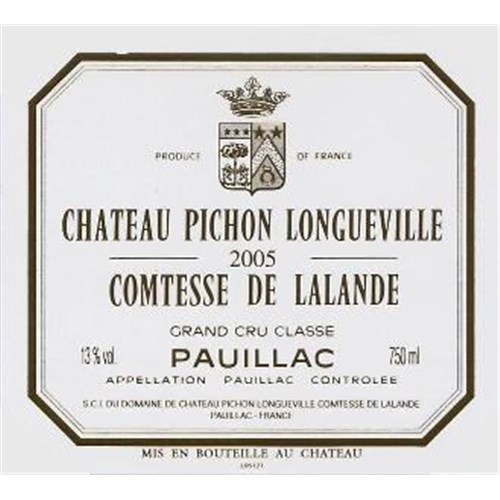 Countess of Lalande - Château Pichon Longueville - Pauillac 2005 