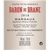 Demi Bouteille Le Baron de Brane - Château Brane Cantenac - Margaux 2018 37.5 cl