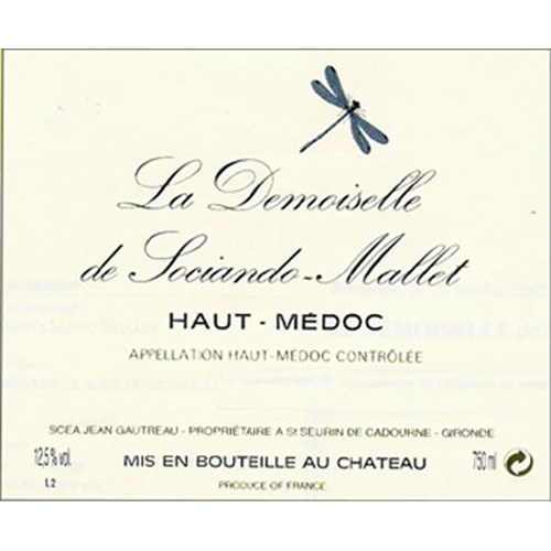 La Demoiselle de Sociando-Mallet - Château Sociando-Mallet - Haut-Médoc 2017 6b11bd6ba9341f0271941e7df664d056 