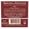 Domaine de Chevalier rouge - Pessac-Léognan 2007