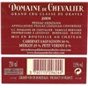 Domaine de Chevalier rouge - Pessac-Léognan 2008