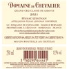 Domaine de Chevalier rouge - Pessac-Léognan 2021