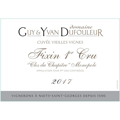 Domaine Dufouleur - Clos du Chapitre - Fixin 1er Cru 2017 4df5d4d9d819b397555d03cedf085f48 