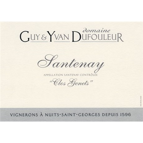 Domaine Guy Yvan Dufouleur - Clos Genets - Santenay 2017