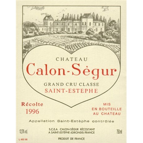 Double Magnum Château Calon Ségur - Saint-Estèphe 1996