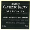 Double Magnum Château Cantenac Brown - Margaux 2009