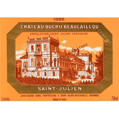 Ducru Beaucaillou - Saint-Julien 1986
