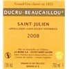 Ducru Beaucaillou - Saint-Julien 2008 