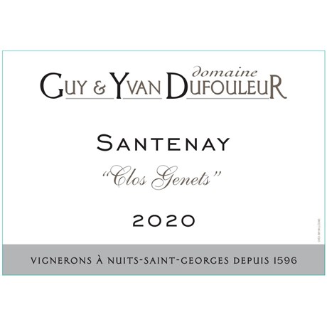 Dufouleur - Clos Genets rouge - Santenay 2020