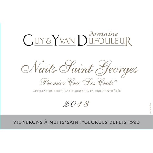 Dufouleur - Les Crots - Nuits St-georges 1er Cru 2018
