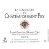 L'Enclos du Château de Saint Pey - Saint-Emilion Grand Cru 2013