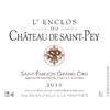 L'Enclos du Château de Saint Pey - Saint-Emilion Grand Cru 2015