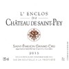 L'Enclos du Château de Saint Pey - Saint-Emilion Grand Cru 2015 6b11bd6ba9341f0271941e7df664d056 
