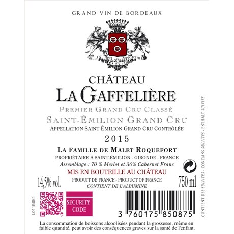 Gaffelière - Saint-Emilion 2015
