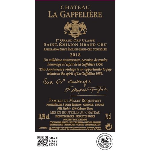 Gaffelière - Saint-Emilion 2018