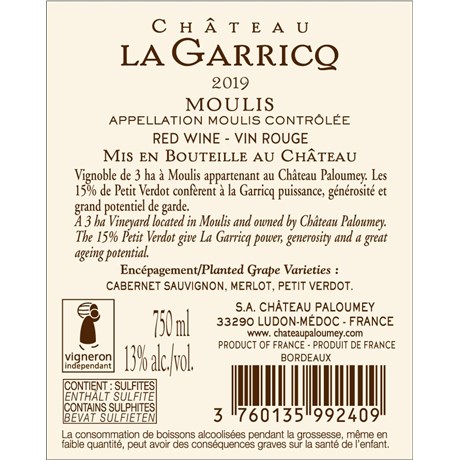 La Garricq - Moulis 2019