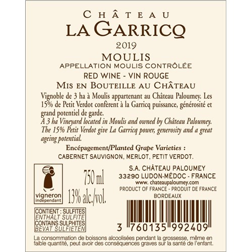 La Garricq - Moulis 2019