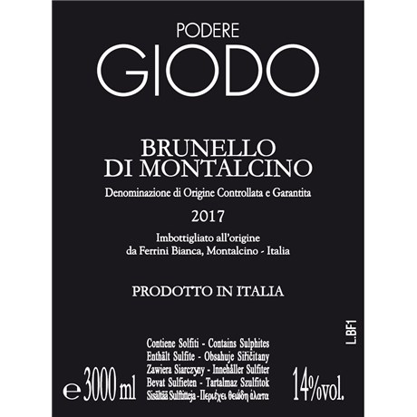 Giodo - Brunello Di Montalcino - Brunello Di Montalcino 2017