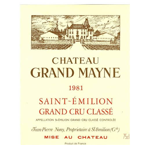 Grand Mayne - Saint-Emilion Grand Cru 1981