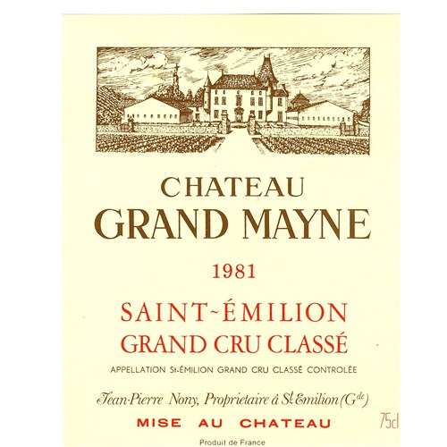 Grand Mayne - Saint-Emilion Grand Cru 1981