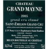 Grand Mayne - Saint-Emilion Grand Cru 2005
