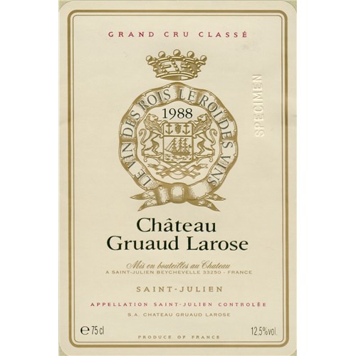 Gruaud Larose - Saint-Julien 1988