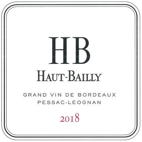 "HB" Haut Bailly - Château Haut Bailly - Pessac-Léognan 2018