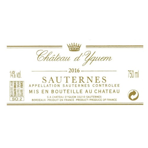 Half bottle - Château d'Yquem - Sauternes 2016 4df5d4d9d819b397555d03cedf085f48 