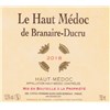 Haut-Médoc de Branaire Ducru - Haut-Médoc 2018