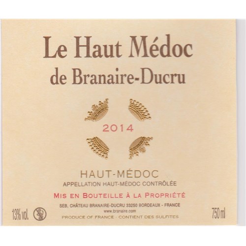 Haut-Médoc from Giscours - Haut-Médoc from Branaire Ducru - Haut-Médoc 2014 4df5d4d9d819b397555d03cedf085f48 