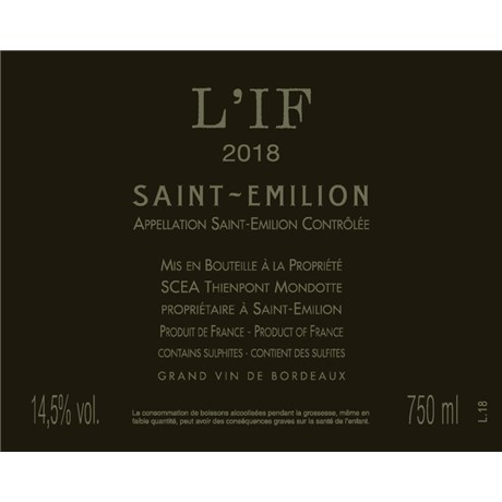 L'If - Saint-Emilion 2018
