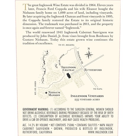 Inglenook - Cabernet Sauvignon - Napa Valley 2016