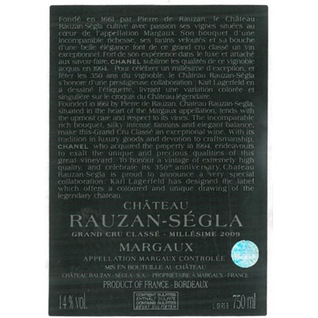 Jéroboam (5L) Château Rauzan Ségla - Margaux 2009
