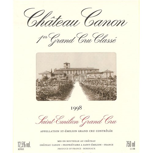 Jeroboam Château Canon - Saint-Emilion Grand Cru 1998 4df5d4d9d819b397555d03cedf085f48 