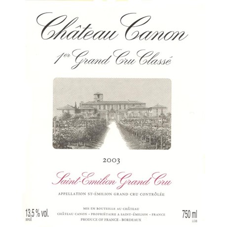 Jeroboam Château Canon - Saint-Emilion Grand Cru 2003 4df5d4d9d819b397555d03cedf085f48 