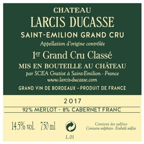 Larcis Ducasse - Saint-Emilion Grand Cru 2017