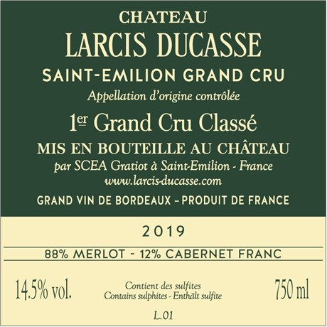 Larcis Ducasse - Saint-Emilion Grand Cru 2019