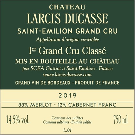 Larcis Ducasse - Saint-Emilion Grand Cru 2019