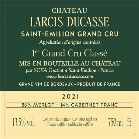 Larcis Ducasse - Saint-Emilion Grand Cru 2021