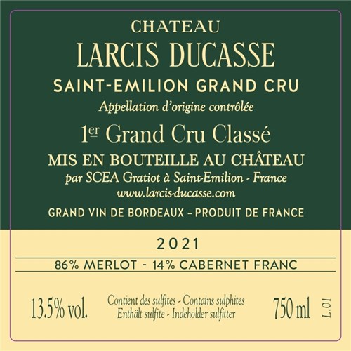 Larcis Ducasse - Saint-Emilion Grand Cru 2021