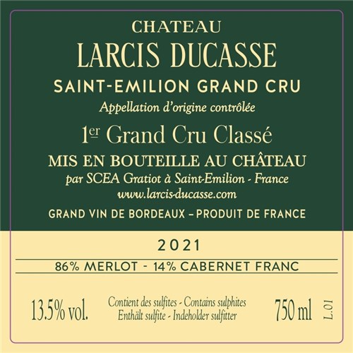 Larcis Ducasse - Saint-Emilion Grand Cru 2021