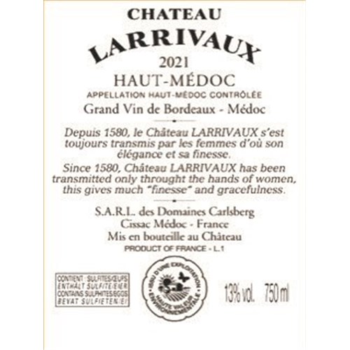 Larrivaux - Haut-Médoc 2021