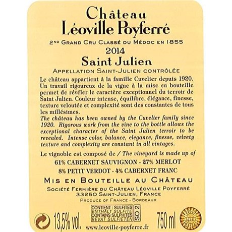 Léoville Poyferré - Saint-Julien 2014