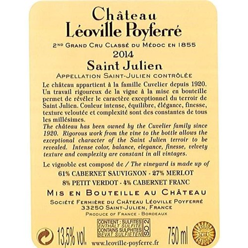 Léoville Poyferré - Saint-Julien 2014