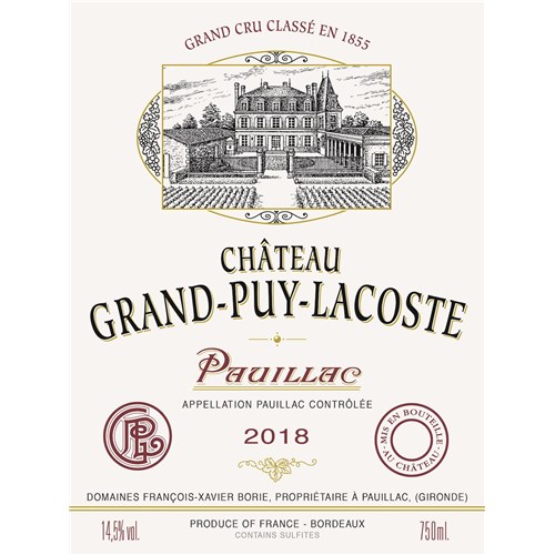 Magnum Chateau Grand Puy Lacoste - Pauillac 2018 4df5d4d9d819b397555d03cedf085f48 